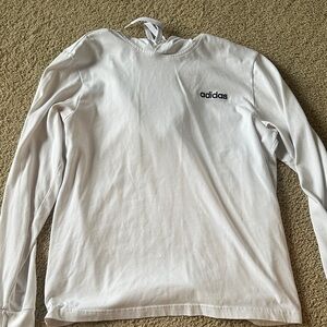 Adidas White Crew Neck Long Sleeve